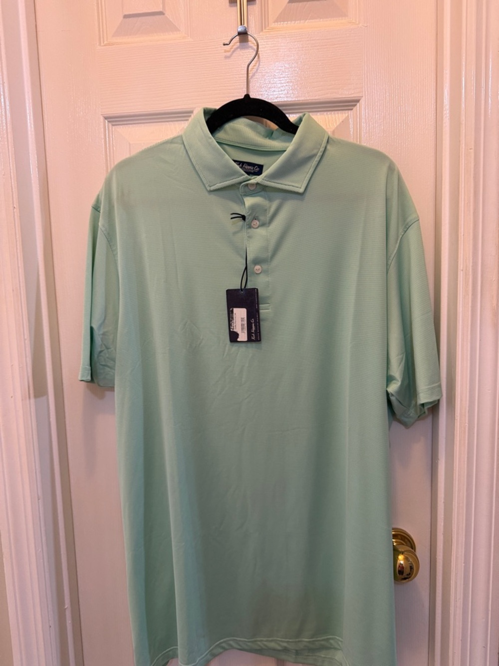Men's Short-Sleeve Polo in Light Mint